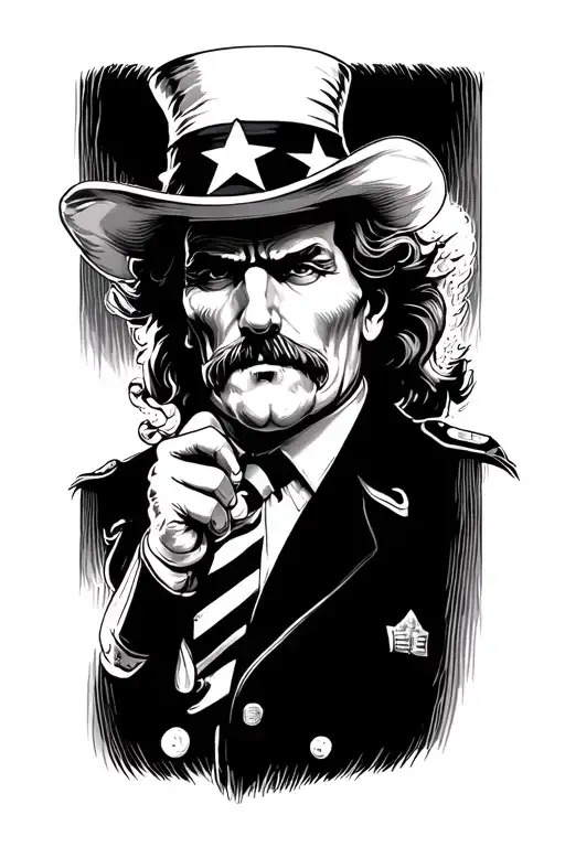 Uncle Sam correctional officer  tattoo design idea