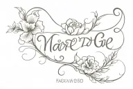 marriage date tattoo design idea