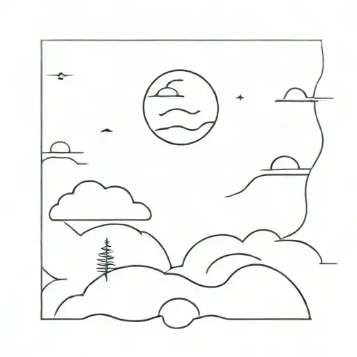 summer sky tattoo design idea