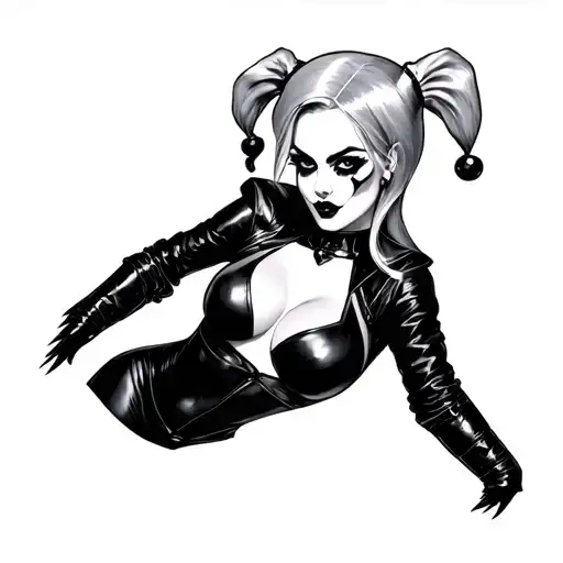 Harley quinn tattoo design idea