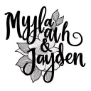 two child names written, Mylah and Jayden tattoo design idea