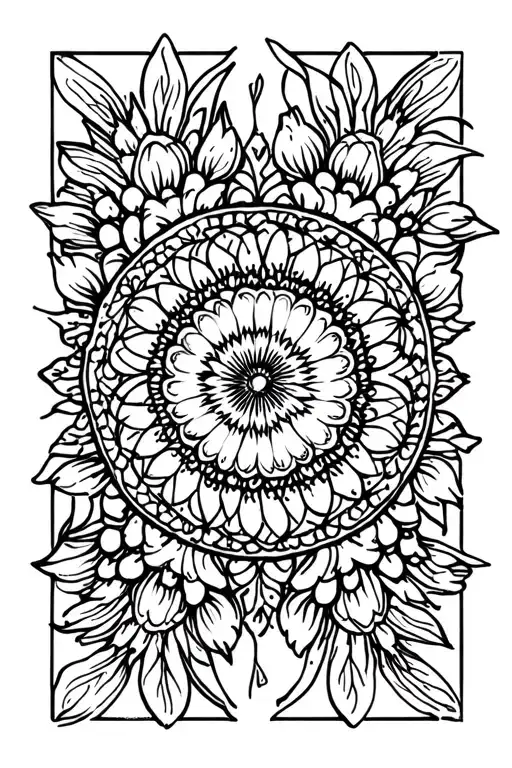 mandala floral design tattoo design idea