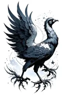 Aquarius constellation with pheonix rising tattoo design idea