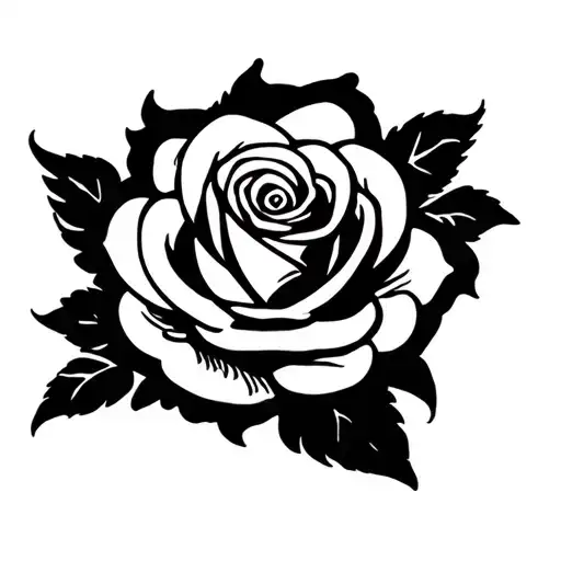 money rose tattoo design idea