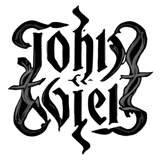 Ambigram of the name John and Sven tattoo design idea