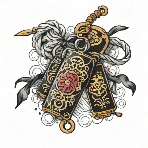 japanese omamori charm tattoo design idea