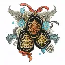 japanese omamori charm tattoo design idea