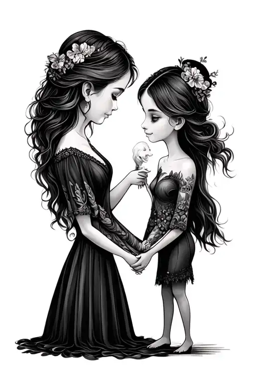 wife son and daughter tattoo tattoo design idea