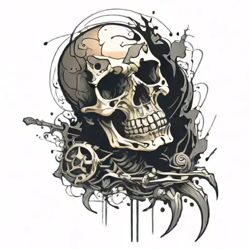 Skeleton tattoo design idea