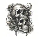 Skeleton tattoo design idea