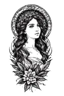 virgo sign tattoo design idea