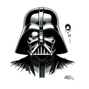 darth Vader with a hole in the mask than shows that there is a skull underneath rather than a human.  tattoo design idea