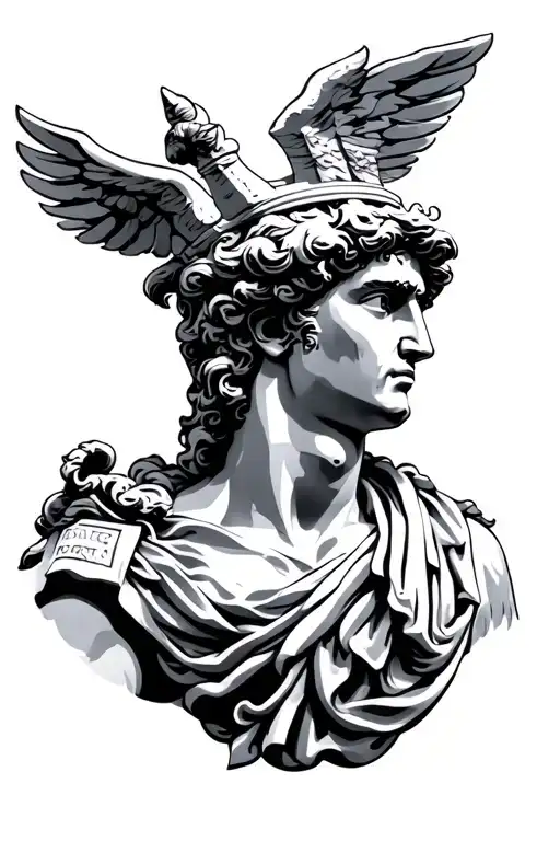 Apollo greek god tattoo design idea