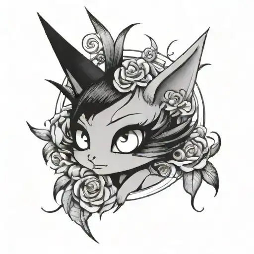 Kuromi tattoo design idea