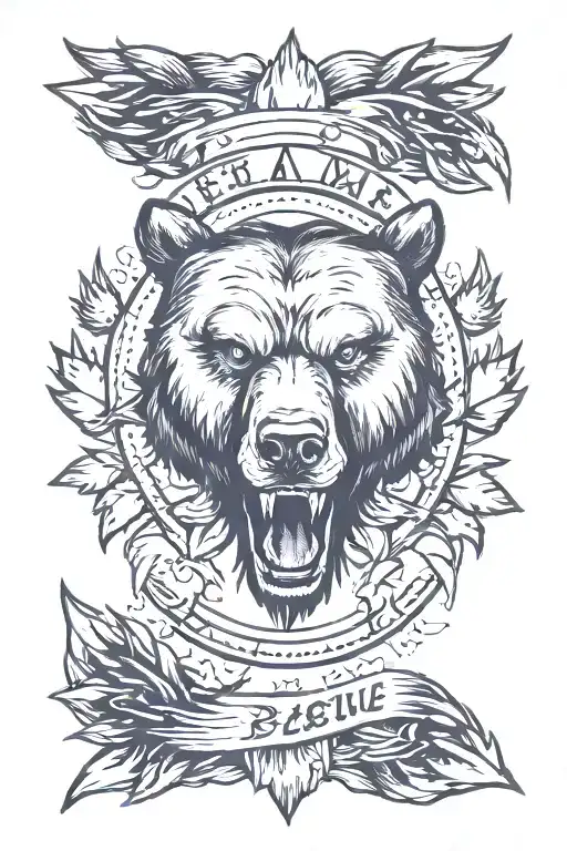 bear claw marks tearing tattoo design idea