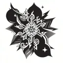 snowflake snow winter tattoo design idea
