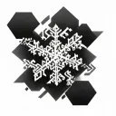 snowflake snow winter tattoo design idea