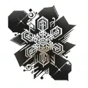 snowflake snow winter tattoo design idea