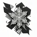 snowflake snow winter tattoo design idea