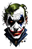 joker as grim reaper tattoo design idea