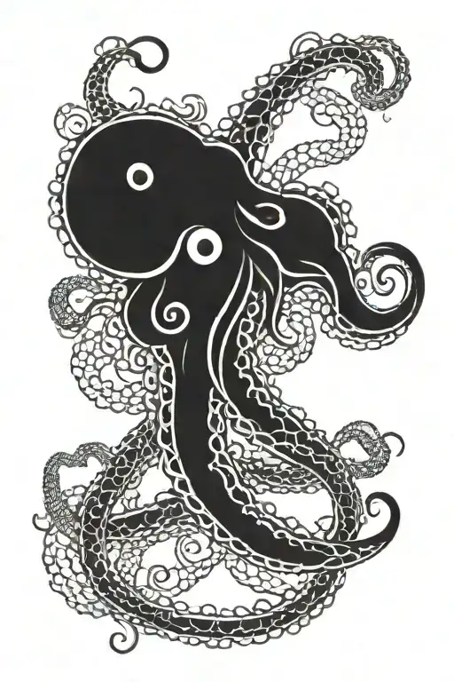 Tentacles tattoo design idea