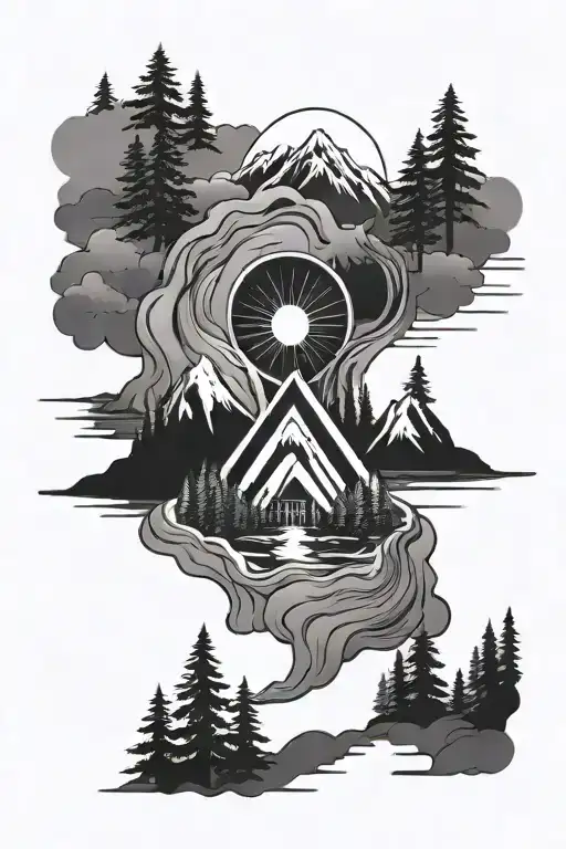 twin peaks themed arm tattoo design tattoo design idea