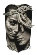 suicide awareness inside tattoo design idea