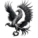Scorpio Eagle Phoenix tattoo design idea