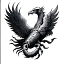 Scorpio Eagle Phoenix tattoo design idea