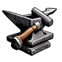 hammer and anvil tattoo design idea