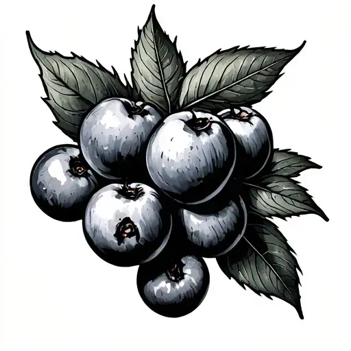 Huckleberry tattoo design idea