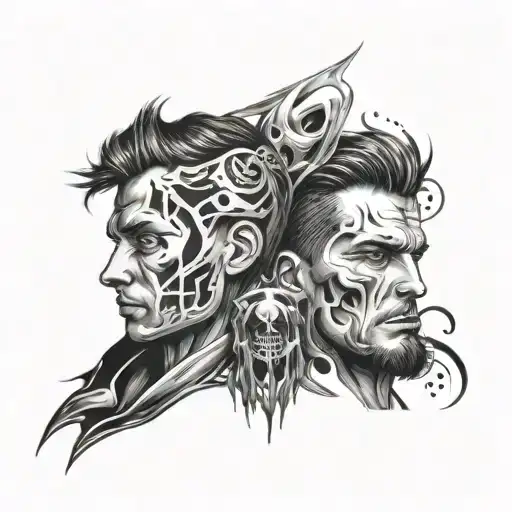 A tattoo that reflects the toxic relationship for men and reflects the man's ownership in the relationship. tattoo design idea
