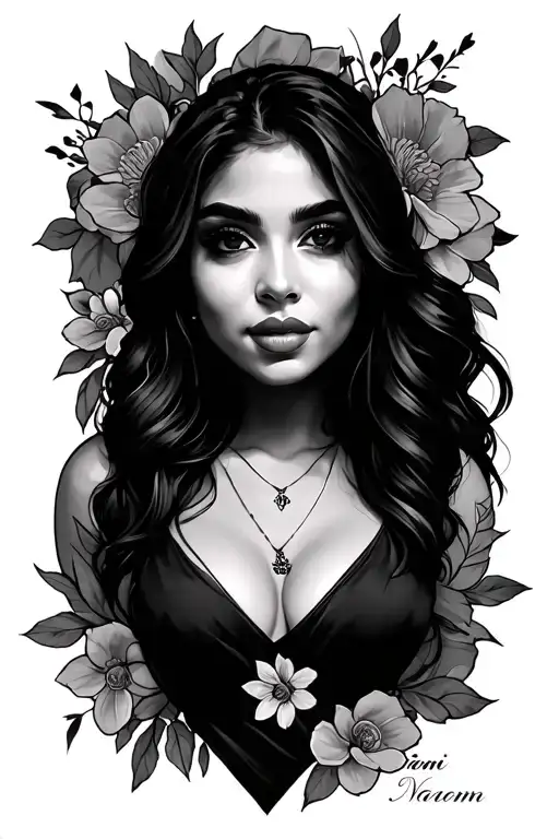 my girlfriends name naomi tattoo design idea