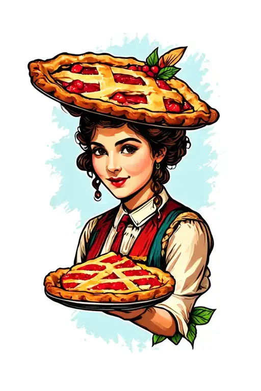 Make a pie tattoo design idea