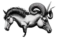 Sagittarius and aries combined tattoo tattoo design idea