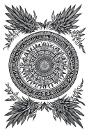 Aztec calendar tattoo design idea