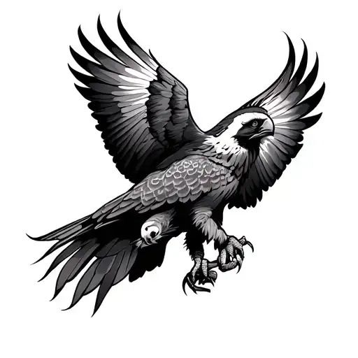 Buzzard tattoo design idea