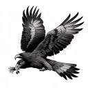 Buzzard tattoo design idea