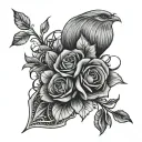 loss grief tattoo design idea