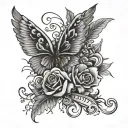 loss grief tattoo design idea