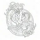 Capricorn and Gemini zodiac sign tattoo design idea