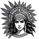 aztec princess tattoo design idea