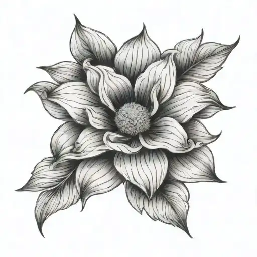 flower blooming tattoo design idea