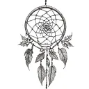 Dreamcatcher, rose, tattoo design idea