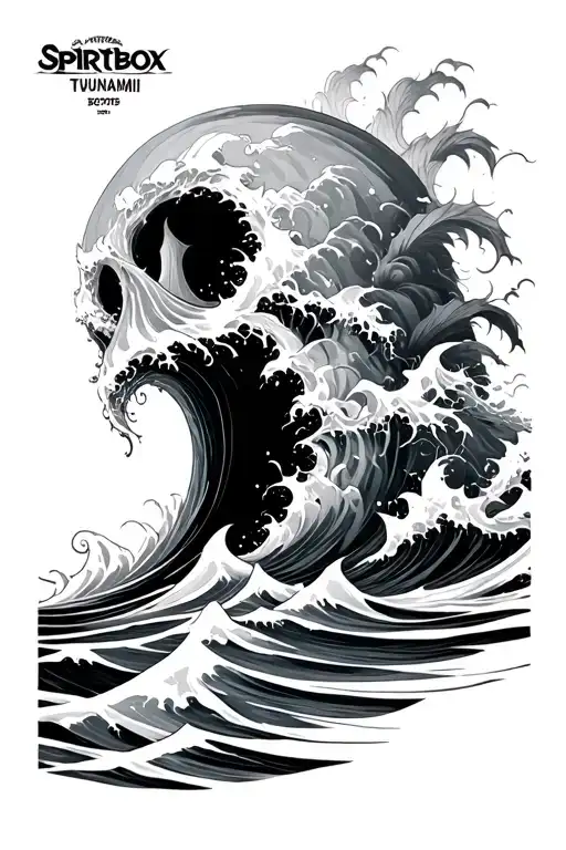 Spiritbox tsunami sea album all songs concept and all symbols of the image  tattoo design idea