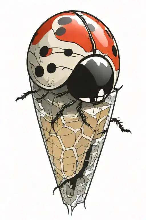 ladybird tattoo design idea