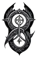 anglo saxon runes tattoo design idea