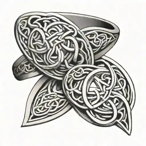 celtic love knot ring tattoo design idea