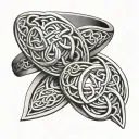 celtic love knot ring tattoo design idea