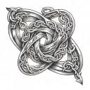 celtic love knot ring tattoo design idea